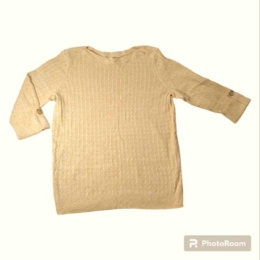 Karen Scott 3/4 Sleeve Sweatshirt Size 1X NWT